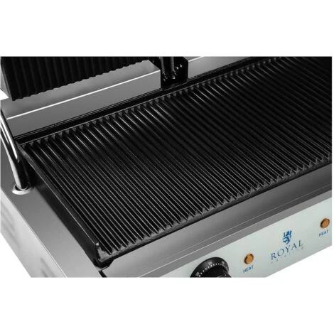Machine À Panini Grill De Contact Simple Double Nervuré Emaillé 300°C 2X1 800 W – Image 3