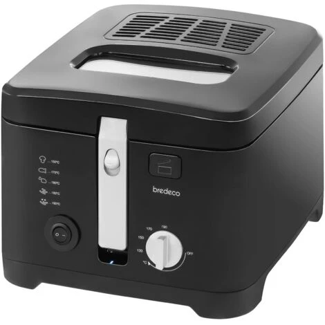 Électrique 2.5L Deep Fat Chip Friteuse Non Stick Pan & Safe Panier Poignée F – Image 2