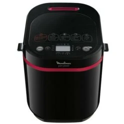 MOULINEX Machine à Pain 1Kg Noir/Pourpre 720W Départ Différé 15h 20 Programmes