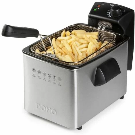 Domo DO465FR Friteuse-friteuse 4l, 60 C Et 190 C , Single Acier Inoxydable, 3000W – Image 3
