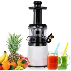 AREBOS Extracteur De Jus Presse-agrumes En Acier Inoxydable 200W Sans BPA Blanc Ou Acier Inoxydable (Blanc)