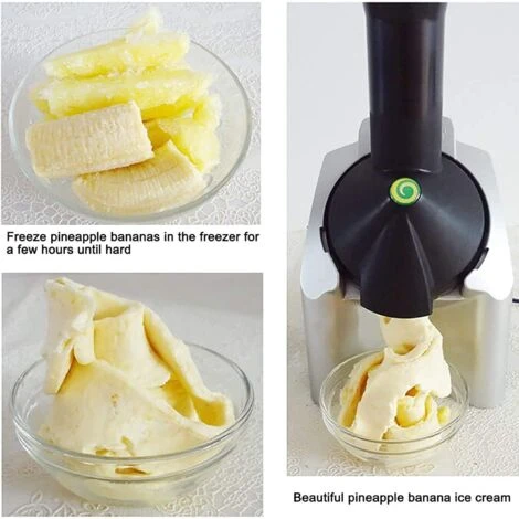 Machine A Sorbet Aux Fruits Electrique Pour Sorbetiere Pour Faire Des Desserts A La Creme Glacee Vegetaliens – Image 3
