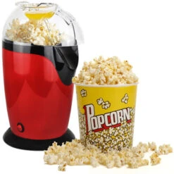 Machine à Popcorn Maison, Appareil à Popcorn Eléctrique, Rouge, Dimensions: 30,5 X 17 X 16,3 Cm