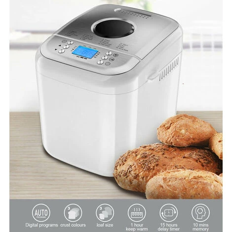 Machine à Pain BAKER 1kg 600W 19 Modes Ecran Digital Avec Accessoires – Image 2