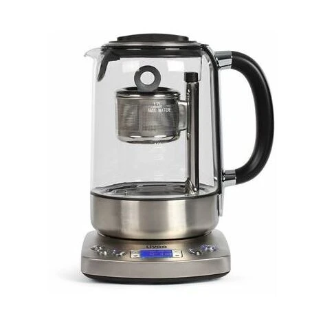 LIVOO Théière Bouilloire 2 En 1 Automatique 2200W Gris 1.7L