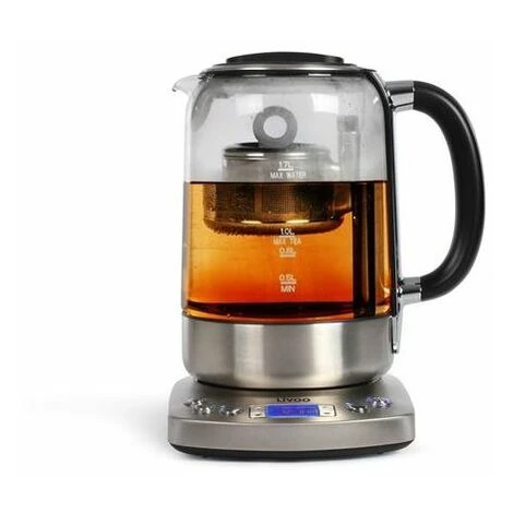 LIVOO Théière Bouilloire 2 En 1 Automatique 2200W Gris 1.7L – Image 2