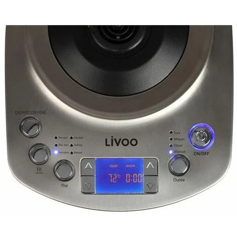 LIVOO Théière Bouilloire 2 En 1 Automatique 2200W Gris 1.7L – Image 3