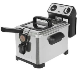 TEFAL FR511170 Filtra Pro Friteuse Semi-professionnelle Inox&Design, 2400 W, 3 L (jusqu'a 4 P), Filtre Breveté, Thermostat Ré…