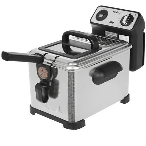 TEFAL FR511170 Filtra Pro Friteuse Semi-professionnelle Inox&Design, 2400 W, 3 L (jusqu'a 4 P), Filtre Breveté, Thermostat Ré…