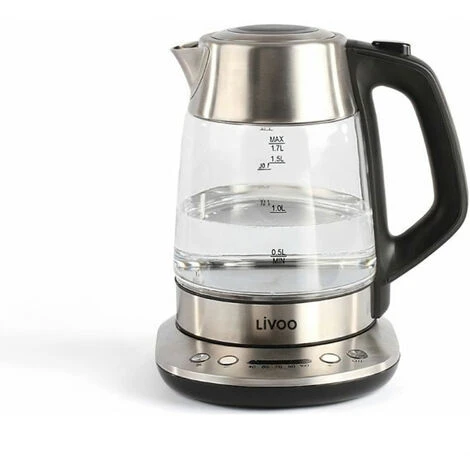 LIVOO DOD165 Théiere - Bouilloire électrique - Sans Fil - Gris