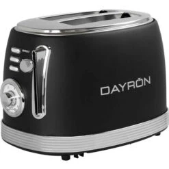 Dayron Retro Toaster 850W Noir/Argent