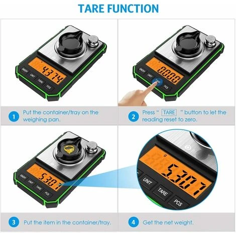 Balance De Précision, Balance De Precision 0.001g, 50g/0.001g, Balance Numérique Portable Avec Affichage LCD Avec 50g De Poids D'étalonnage Et Pincettes Électrostatiques – Image 4