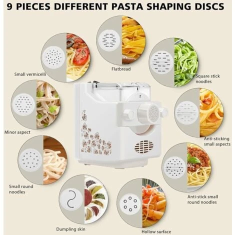 Machine à Pâtes électrique Entièrement Automatique - Machine à Pâtes électrique - 9 Formes De Pâtes - 160 W - Pour Pâtes - Spaghetti Jiaozi Macaroni – Image 4