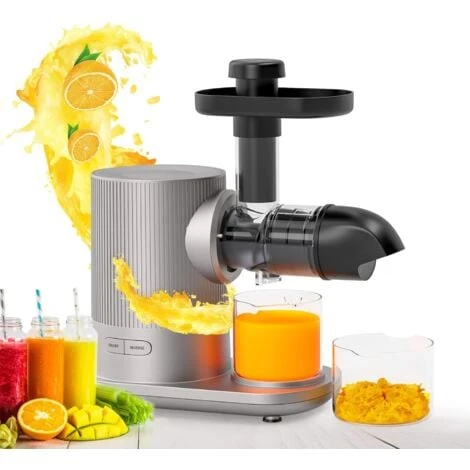 RELAX4LIFE Extracteur Jus De Fruits Et Légumes, Presse-Fruits 150 W Silencieux Avec Noyau De Protection, Centrifugeuse Avec Moteur à Basse Vitesse Pour Fruits, Légumes