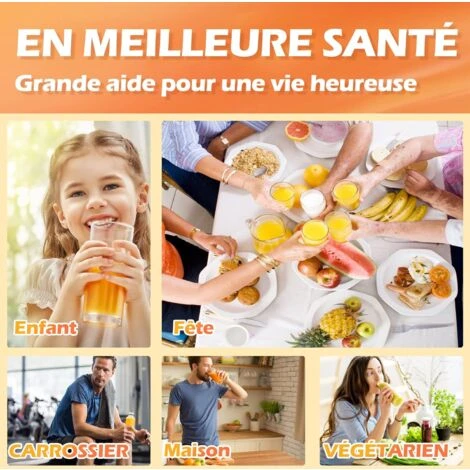 RELAX4LIFE Extracteur Jus De Fruits Et Légumes, Presse-Fruits 150 W Silencieux Avec Noyau De Protection, Centrifugeuse Avec Moteur à Basse Vitesse Pour Fruits, Légumes – Image 5