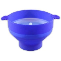 CORN POPPETS Poppoir à Popcorn En Silicone Pour Micro-ondes Machine à Popcorn Sans Huile Pour Micro-ondes Couleur Bleue