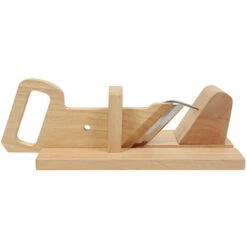 Trancheuse à Saucisses En Bois Guillotine à Saucisson Trancheuse à Salami 28.516.89.8cm