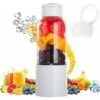 Blender Portable, Presse-agrumes Avec 450 Ml 6 Lames Sans BPA Pour Le Sport Et Les Voyages, Mini Blender Blender Pour Smoothie Et Milkshake, Cadeau De Noël Femme Homme (blanc)