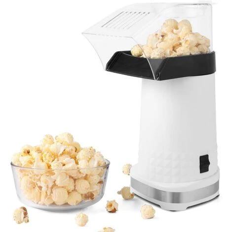 Machine à Pop-corn à Air Chaud Sans Huile 1200 W Popcorn Maker Professionnelle Pour La Maison Blanc