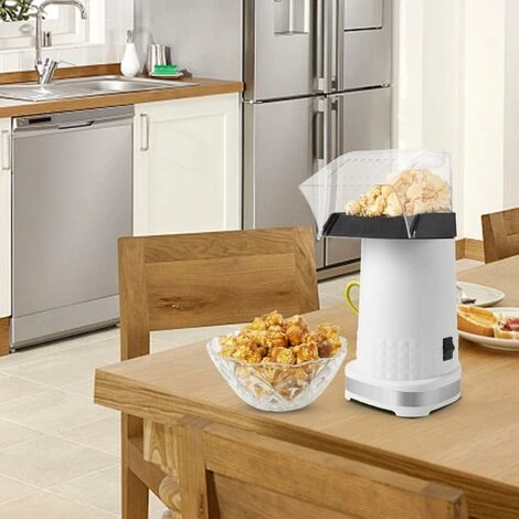 Machine à Pop-corn à Air Chaud Sans Huile 1200 W Popcorn Maker Professionnelle Pour La Maison Blanc – Image 2