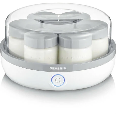 SEVERIN JG 3518 Yourtiere 7 Pots De 150 Ml Chacun, Pratique Et Compacte, 100% Sans BPA, Graduation Memo, Enrouleur De Câble, …
