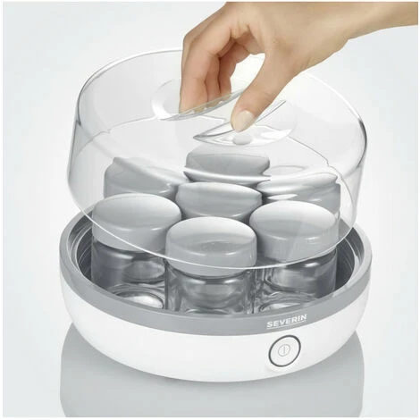 SEVERIN JG 3518 Yourtiere 7 Pots De 150 Ml Chacun, Pratique Et Compacte, 100% Sans BPA, Graduation Memo, Enrouleur De Câble, … – Image 2