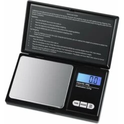 Balance De Precision 0.01g, 500g/0.01g, Balance De Poche Avec Écran LCD, Petite Balance De Bijoux, Balance De Cuisine, Balance De Précision Avec Fonction De Tare, Acier Inoxydable (Noir)