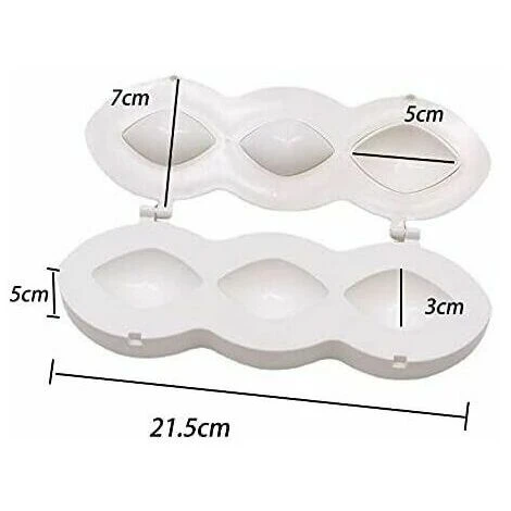 Machine à Boulettes De Viande Manuelle,Machine à Pain De Viande Kibbeh,Moule à Boulettes De Viande,Prototypage Rapide,Outils De Fabrication De Boulettes De Viande De Cuisine(Blanc, 21,5x11x7,5cm),Fone – Image 2