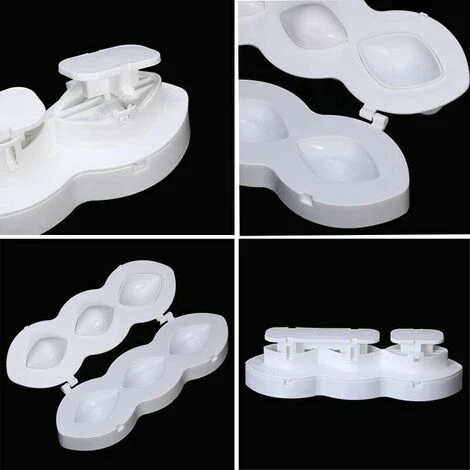 Machine à Boulettes De Viande Manuelle,Machine à Pain De Viande Kibbeh,Moule à Boulettes De Viande,Prototypage Rapide,Outils De Fabrication De Boulettes De Viande De Cuisine(Blanc, 21,5x11x7,5cm),Fone – Image 3