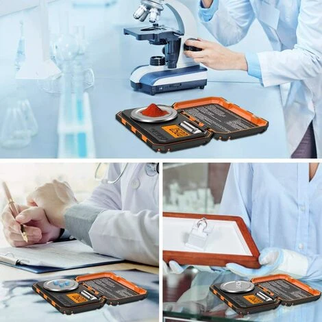 Balance De Cuisine, 50g/0.001g Balance De Poche Numérique, Balances Alimentaires De Précision 0,001 G, Avec Étalonnage Poids 50g, Pince à Épiler, Fonction De Tare, LCD Rétroéclairé – Image 5