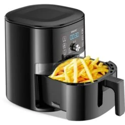 Friteuse Sans Huile 4L Friteuse à Air Chaud électrique 6 Programmes