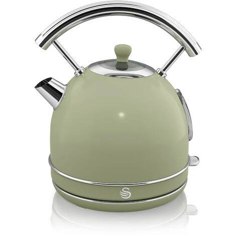 SWAN STP7050GNEU Retro Set Petit-Déjeuner Bouilloire 1,8L Sans Fil, Grille-Pain 2 Larges Tranches 850W Vert – Image 4