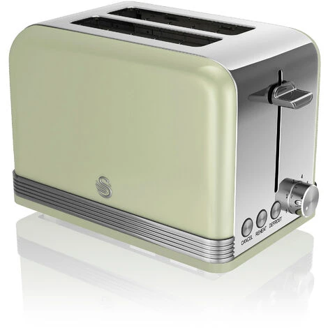 SWAN STP7050GNEU Retro Set Petit-Déjeuner Bouilloire 1,8L Sans Fil, Grille-Pain 2 Larges Tranches 850W Vert – Image 5