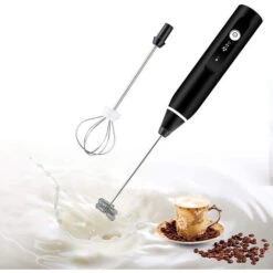 Mousseur à Lait électrique Rechargeable Avec Pour Café, Matcha, Latte Cappuccino, Chocolat Chaud