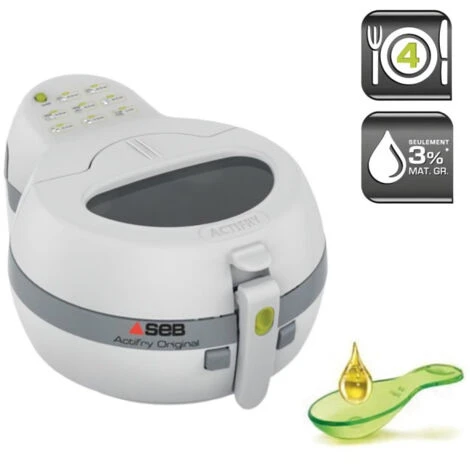 SEB FZ712100 ActiFry Friteuse électrique Sans Huile, 3% De Matiere Grasse, Cuve Amovible 1kg, 4 Personnes, Fabriqué En France…