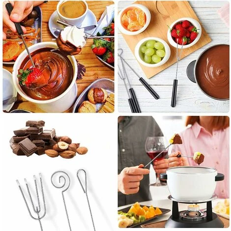 Fourchette à Chocolat, 10 Pièces Fourche À Fromage Fourchettes à Fondue Fourchette à Chocolat DIY Fourchettes à Chocolat Split, Utilisé Pour Faire Votre Propre Chocolat Aux Fruits Fait à La Main, – Image 2