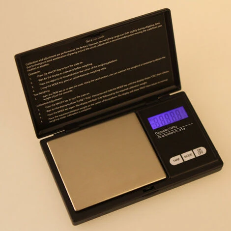 Balance De Cuisine Numérique Portable Bijoux Or Outil De Mesure De Poids 100/0.01G LCD Poche Pondération Balances électroniques (noir) – Image 5