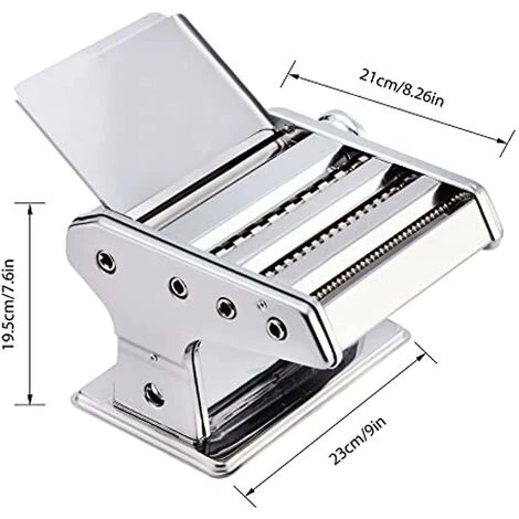 Machine à Pâtes Kesntto Machine à Pâtes En Acier Inoxydable Machine à Pâtes Machine à Nouilles Kit De Presse à Rouleaux Pour Pâtes En Acier Inoxydable – Image 2