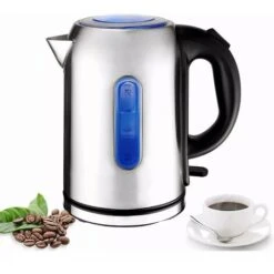 Bouilloire éléctrique En Acier Inoxydable, SDLOGAL, 1,7L 2200W -Argent