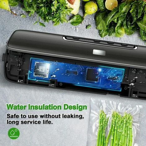 Machine Sous Vide Alimentaire, 6 En 1 Appareils De Mise Sous Vide, Mise Sous-Vide Pour Aliments, Viandes, Légumes, Fruits La Conservation, Inclus 15 Pcs Sac Sous Vide, Tuyau D'extraction De Gaz (Noir) – Image 5