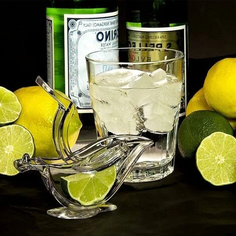 RHAFAYRE 4 Presse Citron Individuel, Presse-Citron Presse-Agrumes Manuel, Acrylique Clip Citron Manuel Fruits Presse-Agrumes Accueil Cuisine Bar Gadget, Presse Citron Individuel Design En Forme D'oise – Image 2