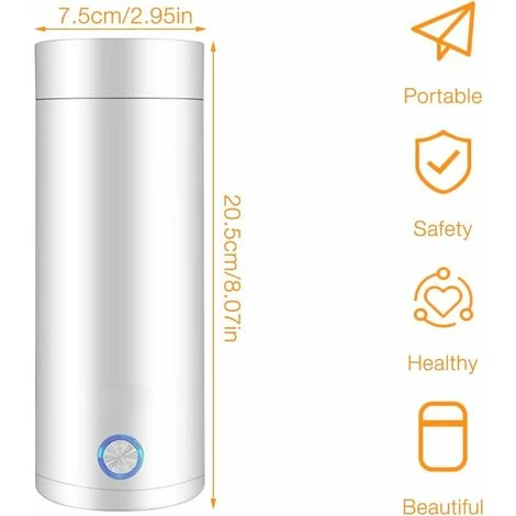 Bouilloire, Bouilloire De Voyage 400 Ml, Mini Bouilloire 3 En 1 Et Mini Thermos, Bouilloire En Acier Inoxydable 300 W Pour Le Thé – Image 2