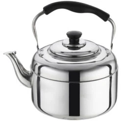 2L Bouilloire De Cuisinière, Inox Théières Pour Cuisinière, Bouilloire Gaz, Poignée Résistante à La Chaleur, Théière Inox