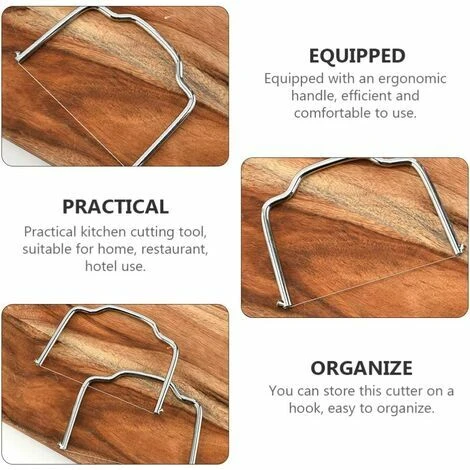 OAAO 2Pcs Coupe-Fil De Fromage à Beurre En Acier Inoxydable Trancheuse à Fromage Coupe Facile Et Rapide Des Fromages à Pâte Dure Ou Semi-Dure – Image 5