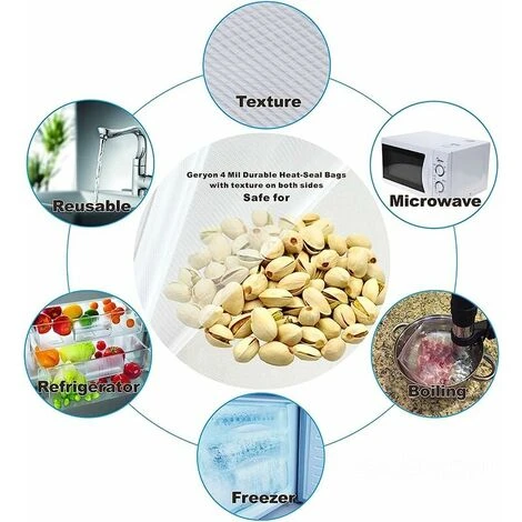 2 Rouleaux Film Professionnel Stable, Sacs Soudure Film Roulettes Grande 20 X 500 Cm Convient Pour Tous Les Recettes à Stocker Sous Vide/Thermosoudeuse/de Mise Sous Vide – Image 4