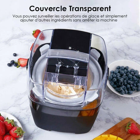 Sorbetiere Amovible Sorbetière à Réfrigération Physique Machine à Glace Avec Grande Capacité 1.5l – Image 4