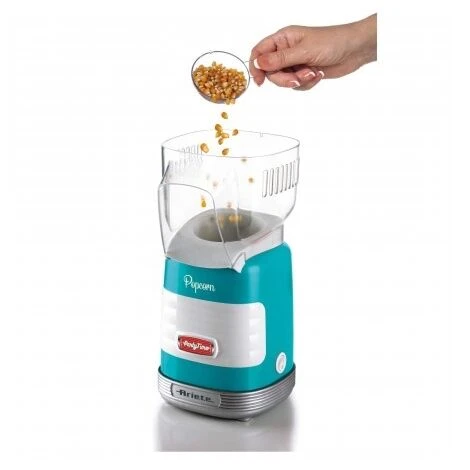 ARIETE POP CORN PARTY TIME MACHINE À POPCORN 1100 W BLEU, TRANSPARENT (00C295601AR0) 2956/01 – Image 3