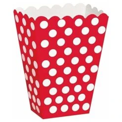 LYCXAMES 20 Pcs Popcorn Boîtes, Petites Boite Bonbon En Papier, Pot Popcorn Rétro Pour Les Fêtes, Anniversaires, Soirées Cinéma Et Soirées Pyjama（Pois）