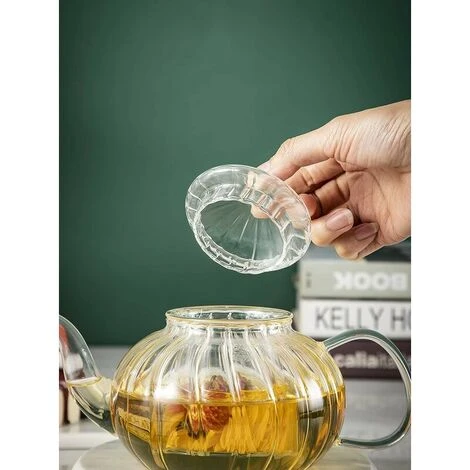 Théière En Verre Avec Infuseur Citrouille Design (théière Citrouille 600 Ml) – Image 3
