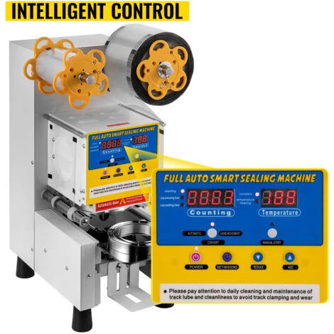 VEVOR Machine A Sceller La Tasse De The Automatique 450 W, Scellant A Tasse De The A Bulles Modes Manuel Et Automatique, Machine De Cachetage De Tasse 220 V Scelleur De Gobelet Bonne Etancheite – Image 3